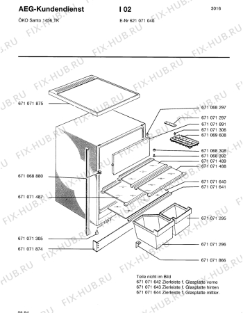 Схема №4 SAN1456 TK с изображением Криостат для холодильной камеры Aeg 8996710719023