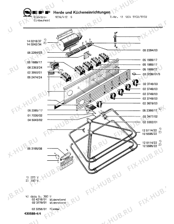 Взрыв-схема плиты (духовки) Neff 1312049702 1076/412S - Схема узла 04