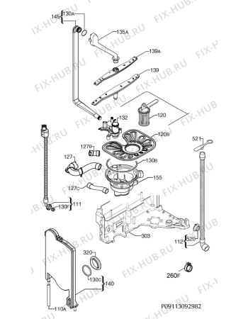 Взрыв-схема посудомоечной машины Ikea LAGAN 90248346 - Схема узла Hydraulic System 272