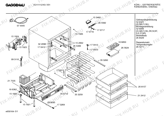Схема №2 IG111112 с изображением Инструкция по эксплуатации Gaggenau для холодильной камеры Bosch 00526321