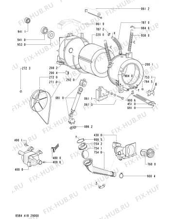 Схема №2 FL 1348 с изображением Кнопка, ручка переключения Whirlpool 481241029245