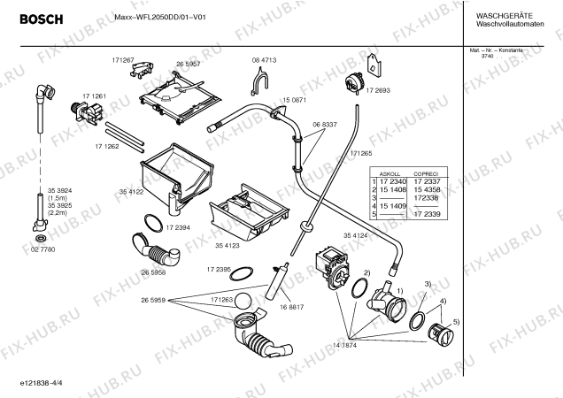Взрыв-схема стиральной машины Bosch WFL2050DD WFL2050 - Схема узла 04