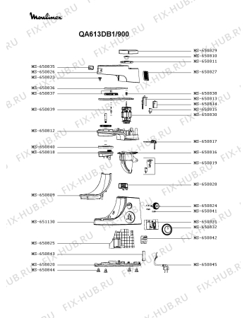 Схема №6 QA611D27/900 с изображением Мини-ручка для кухонного измельчителя Moulinex MS-650832