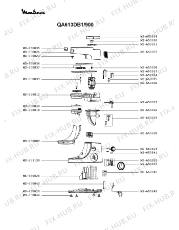 Схема №6 QA611D27/900 с изображением Наконечник для кухонного комбайна Moulinex MS-650827