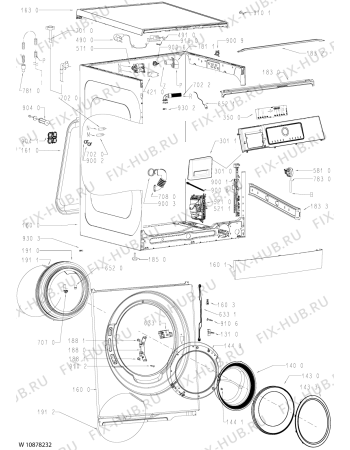 Схема №2 FSCR124412 (F100456) с изображением Шланг для стиралки Indesit C00445433