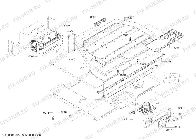 Схема №6 HBL5351UC Bosch с изображением Корпус для духового шкафа Bosch 11016310