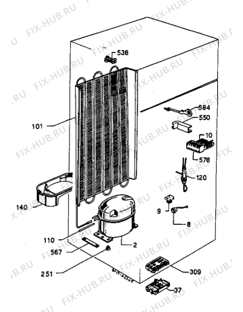 Взрыв-схема холодильника Electrolux ER2820D - Схема узла Refrigerator cooling system