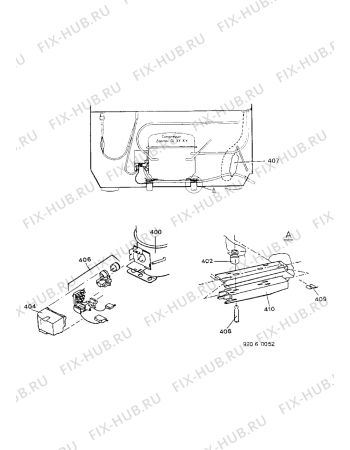 Взрыв-схема холодильника Zanussi ZAC225SD - Схема узла Cooling system 017