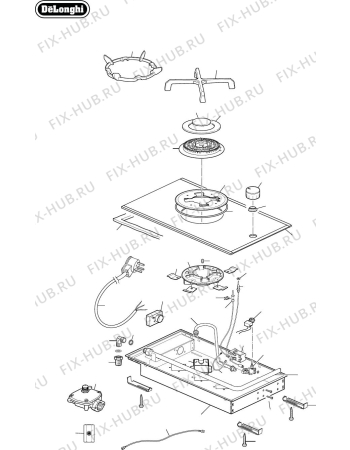 Схема №1 DE30WGB с изображением Поверхность для плиты (духовки) DELONGHI 032P2999DL