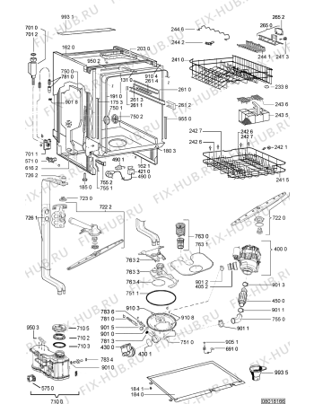 Схема №2 ADG 673 FD с изображением Модуль (плата) управления для посудомоечной машины Whirlpool 480140102763