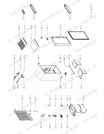 Схема №1 FR 166 SE с изображением Холдер для холодильника Whirlpool 481941879415