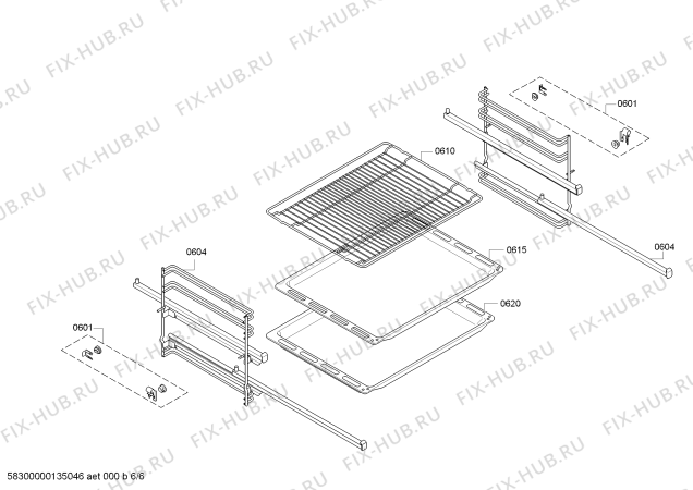 Взрыв-схема плиты (духовки) Bosch HEA34S550 - Схема узла 06