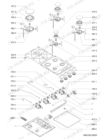 Схема №1 AKM 242/WH с изображением Втулка для электропечи Whirlpool 481244038929