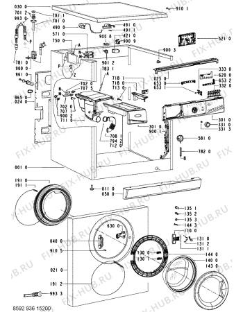 Схема №2 AWOD5726WP (F091493) с изображением Инструкция по обслуживанию для стиральной машины Indesit C00367216