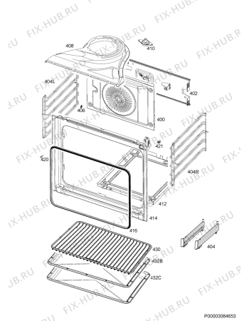 Схема №5 EE5501301M с изображением Обшивка для плиты (духовки) Aeg 5619076622