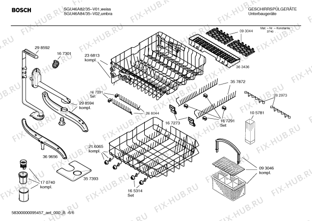 Схема №6 SGS46A82 Sportline с изображением Краткая инструкция для посудомойки Bosch 00585051