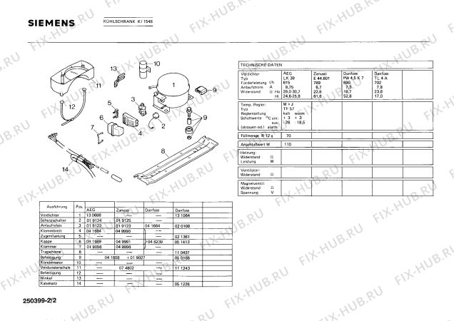 Взрыв-схема холодильника Siemens KI1548 - Схема узла 02