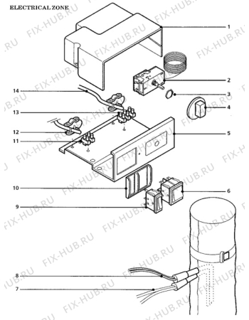 Взрыв-схема холодильника Electrolux RM2291 - Схема узла Electrical equipment