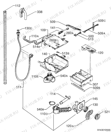 Взрыв-схема стиральной машины Zanussi FL401 - Схема узла Hydraulic System 272