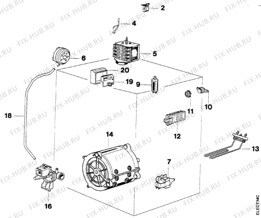 Взрыв-схема стиральной машины Faure LTP013-1 - Схема узла Electrical equipment