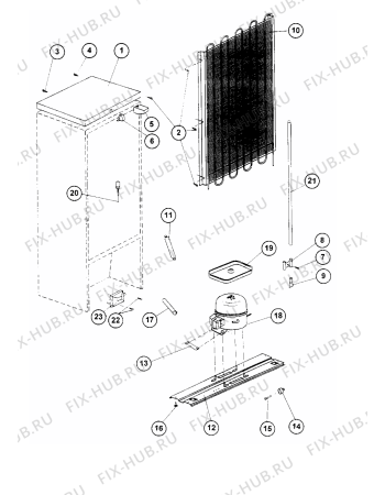 Взрыв-схема холодильника STINOL 104QLZ (F025552) - Схема узла