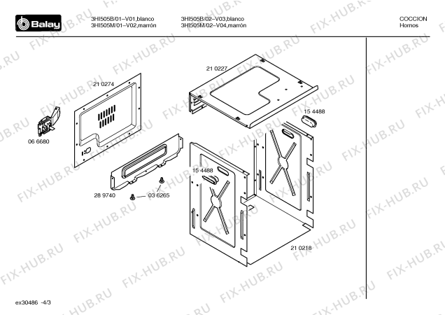 Схема №4 3HI505B с изображением Панель для плиты (духовки) Bosch 00289899