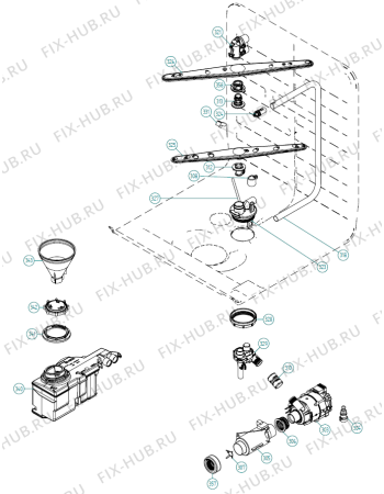 Взрыв-схема посудомоечной машины Atag VW6055PT XL NL   -VW6055PTUU-A01 (341706, DW70.3) - Схема узла 06