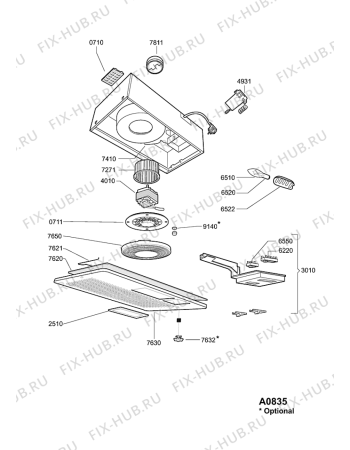 Схема №1 AKS 656 GY с изображением Микрофильтр для вентиляции Whirlpool 481245858177