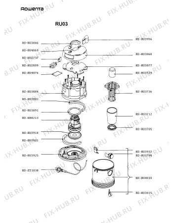 Схема №2 RU03 с изображением Щёточка для пылесоса Rowenta RS-RB8794