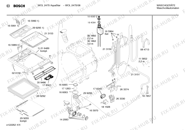 Схема №4 WOL247S WOL247S AquaStar с изображением Таблица программ для стиральной машины Bosch 00583769