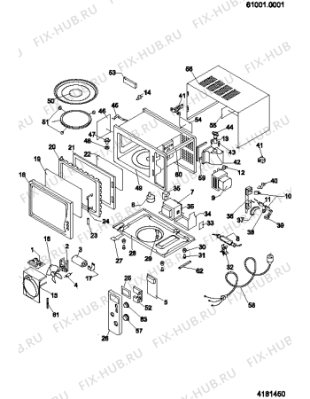Схема №1 MW22S (F038747) с изображением Запчасть для плиты (духовки) Indesit C00277781