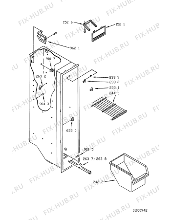 Схема №11 ARG 458/WP с изображением Панель ящика для холодильной камеры Whirlpool 481944278241