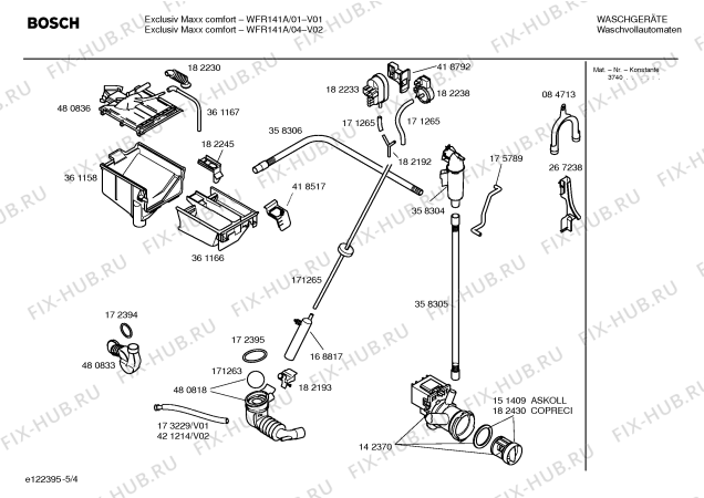 Схема №4 WFR141A EXKLUSIV Maxx comfort WFR141A с изображением Инструкция по эксплуатации для стиральной машины Bosch 00690963