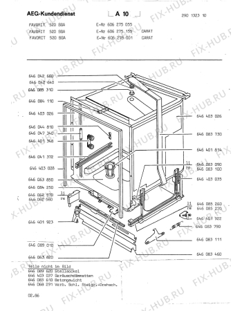 Взрыв-схема посудомоечной машины Aeg FAV520 SGA - Схема узла Section2