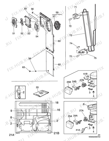 Взрыв-схема холодильника Privileg 606149-3_40095 - Схема узла C10 Cold, users manual