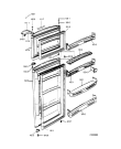 Схема №3 WBM 37 127V с изображением Дверца для холодильной камеры Whirlpool 481244268969