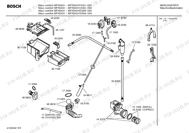 Взрыв-схема стиральной машины Bosch WFR2431FG Maxx comfort WFR2431 - Схема узла 04