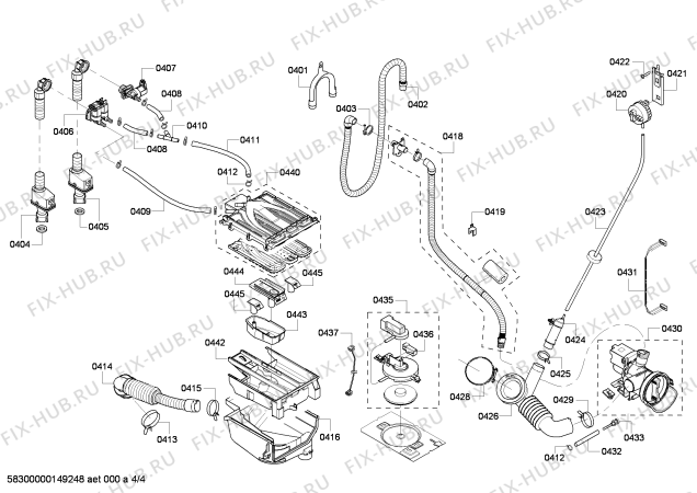 Взрыв-схема стиральной машины Bosch WFVC8440TC 800 series Aquastop - Схема узла 04