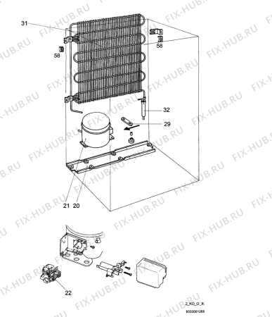 Взрыв-схема холодильника Privileg 918256_7885 - Схема узла Cooling system 017