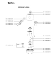 Схема №2 FP1508CL/BA0 с изображением Элемент корпуса для кухонного измельчителя Tefal FS-9100019427