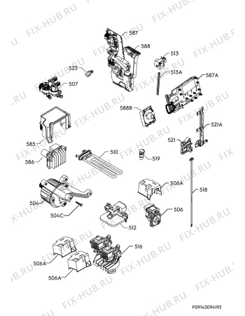 Взрыв-схема стиральной машины Aeg LF8C1612A - Схема узла Electrical equipment 268