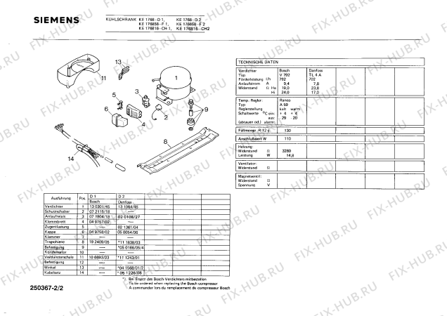 Взрыв-схема холодильника Siemens KE176816 - Схема узла 02