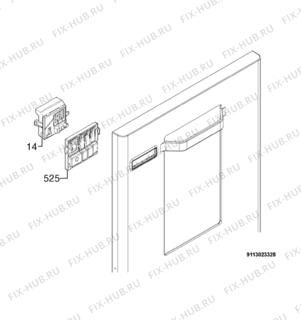 Взрыв-схема посудомоечной машины Electrolux ESF6546S - Схема узла Command panel 037