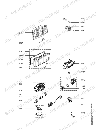 Взрыв-схема посудомоечной машины Aeg F40660IM - Схема узла Electrical equipment 268