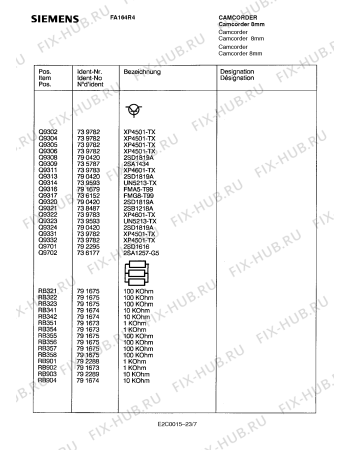 Схема №17 FA164R4 с изображением Инструкция по эксплуатации для телевизора Siemens 00530851