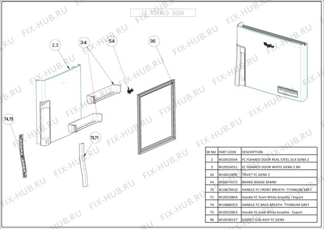 Схема №3 WTM 362 R WH с изображением Всякое для холодильной камеры Whirlpool 482000025695