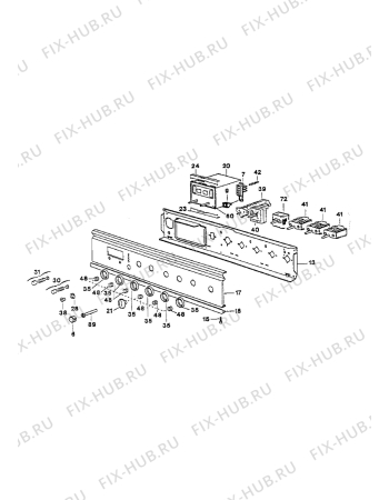 Взрыв-схема плиты (духовки) Electrolux EK6448/1 - Схема узла Command panel 037