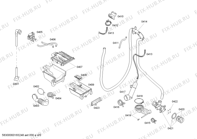 Схема №5 WLM204C00W BOSCH Avantixx 6.2kg с изображением Модуль управления для стиралки Bosch 11005360