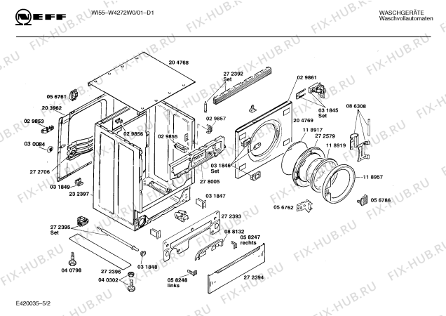 Взрыв-схема стиральной машины Neff W4272W0 WI55 - Схема узла 02