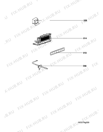 Взрыв-схема плиты (духовки) Aeg B6871-4-D - Схема узла Functional parts
